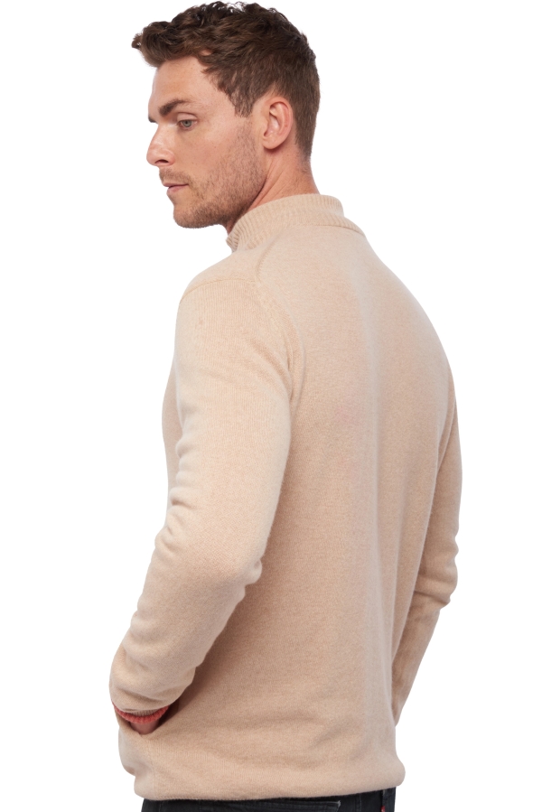 Cashmere & Yak men waistcoat sleeveless sweaters vincent tender peach natural beige 3xl